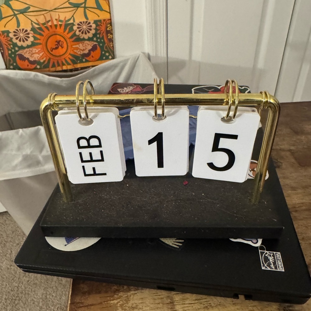 Gold and Black Perpetual Calendar